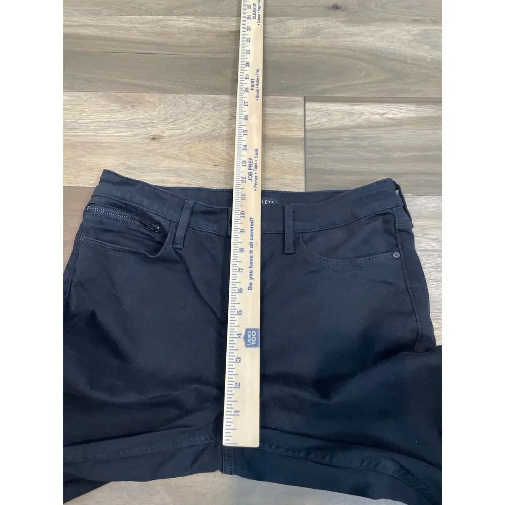 Athleta Black Jeans 12P Stretch Denim Mid Rise Slim Ankle Petite